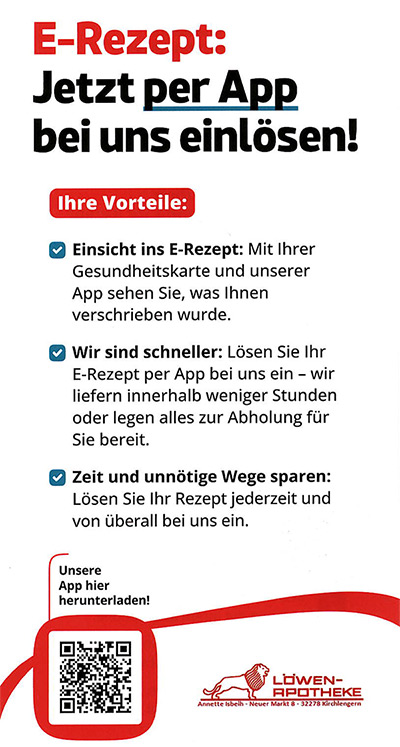 E-Rezept scannen und einlösen in unserer App